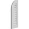 Ekena Millwork Quarter Round Top Left Surface Mount PVC Gable Vent w/ 3-1/2"W x 1"P Standard Frame, 12"W x 34"H GVPQL12X3401SF - alternate 3